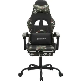 vidaXL Gaming-Stuhl mit Fußstütze Schwarz Tarnfarben