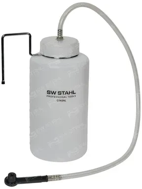SWSTAHL Füll-/Entlüftungsgerät, Bremshydraulik Auffangflasche Bremsflüssigkeit, 1 Liter 01454l