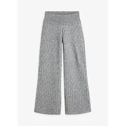 bonprix Strickhose mit Zopfmuster, grau, 52/54 (XXL)