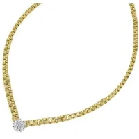Firetti Collier »Schmuck Geschenk Gold 585 Halsschmuck Halskette Goldkette Fantasie«, mit Diamanten, gelb
