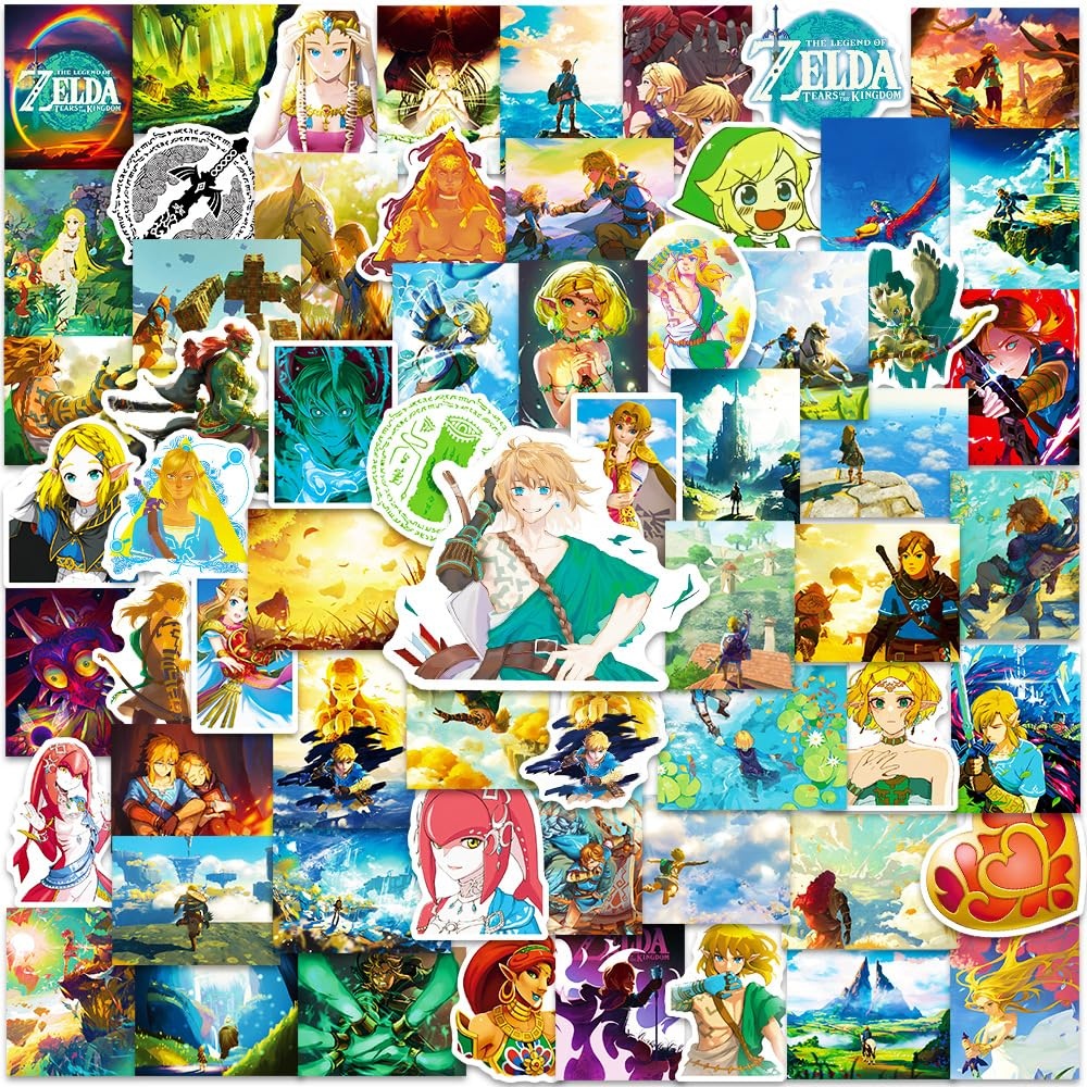 Legend of Zelda Aufkleber für Laptop (100 PCS),Geschenk für Kinder Jugendliche Erwachsene Jungen,Games Stickers Wasserdicht Vinyl Aufkleber für Scrapbook,Skateboard,Auto,Gepäck