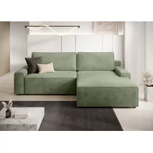 TRENDMANUFAKTUR Eckcouch Polyester 3-Sitzer Grün