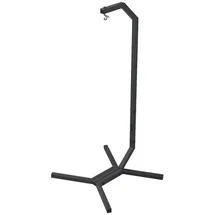 QLS Hängesessel Gestell aus Stahl mit Haken 203 cm Stabil bis 100 kg Outdoor Schwarz