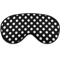 Schlaf-Augenmaske, Verdunkelungs-Augenmaske, kompatibel mit weißen schwarzen Punkten, Schlafmaske mit verstellbarem Riemen, weiche und bequeme Nacht-Augenbinde für Damen und Herren, Augenschlafen, S