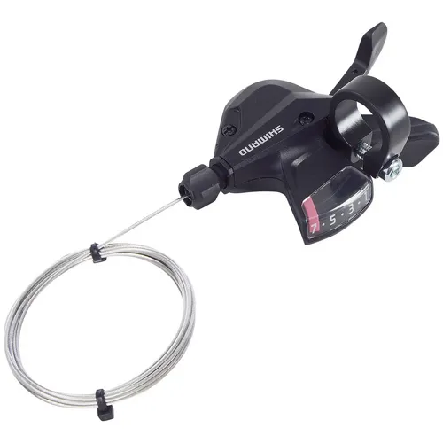 SHIMANO Schalthebel, 7-fach mit Ganganzeige, schwarz