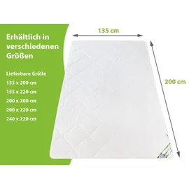 franknatur Sommerdecke 135x200 Bettdecke Sommer Füllung 80% Baumwolle und 20% Lyocell Lyocell waschbar