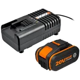 Worx WA3604 Ladestation Set 20 V Li-Ion 4 Ah