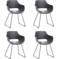 MCA Furniture Schalenstuhl Rockville grau 4er Set