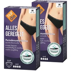 NUR DIE Damen Periodenunterwäsche Alles Geregelt Slip stark 2er Pack
