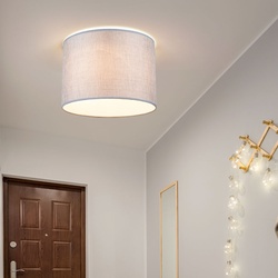 Decken Leuchte Schlaf Gäste Zimmer Textil Schirm Lampe Strahler im Set inkl. LED Leuchtmittel