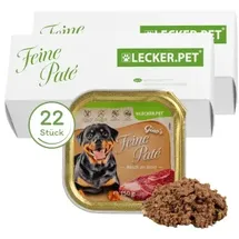 Lyra Pet Gino's Feine Paté Reich an Rind 22 x 150 g