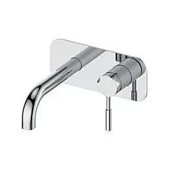 Fukana stile Wand-Waschtischarmatur 24768750 rund, chrom, Fertigmontageset
