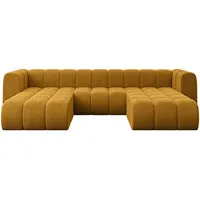 altdecor Wohnlandschaft modulares Sofa Joren-U1 - 319x177x70 cm Senfgelb