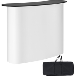 VEVOR Tragbare Messetheke Messetresen, 1300 x 465 x 950 mm Messestand Ausstellungs-Thekenständer, Faltbarer Promotion-Einzelhandels-Bartisch, Pop-Up-Podium mit Aufbewahrungsregal, Tragetasche