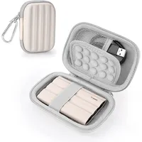Yinke Festplatten Tasche Case für Samsung T7 Shield / T9 / T7 / T7 Touch Portable SSD 500GB 1TB 2TB,Stoßfest Hart Hülle Organizer für Tragbar Externe Festplattentaschen (White)