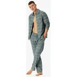 SCHIESSER Relaxed Fit Pyjama mit Kentkragen, Aqua, 56