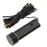 MARELIDA LED Lichterkette Batterie bis 60 Tage Timer 48 bernstein LED 8 Funkt. 3,5m Außen