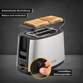 First Austria 2-Scheiben Toaster Schwarz/Edelstahl