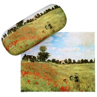 von Lilienfeld Brillenetui Claude Monet: Mohnblumenfeld Kunst Motiv Brillenbox, stabiles mit Mikrofaser bezogenes Hardcase bunt