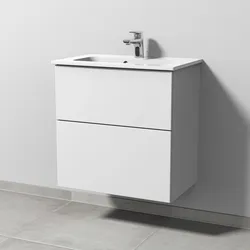 Sanipa 3way Waschtischunterbau für Keramik-Waschtisch ME by Starck 63 cm, 2 Auszüge mit Push to open, geringere Tiefe