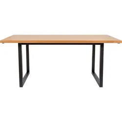 Esstisch WOODMAN "Camden", schwarz (eiche, schwarz), B:180cm H:75cm T:90cm, Tische, aus massiver Birke, Breite 180 cm