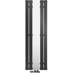 LuxeBath Spiegel Heizkörper Designheizkörper + Anschlussgarnitur Radiator 450x1600mm