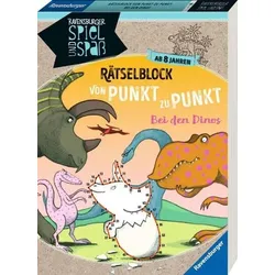 RAVENSBURGER 41706 Rätselblock von Punkt zu Punkt: Bei den Dinos