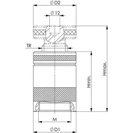AMF Schraubbock mit Stahl-Unterteil 52 mm