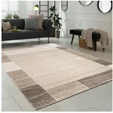 Paco Home Teppich Wohnzimmer Teppich Modern Bordüre, in braun Beige Preishammer, Grösse:160x220 cm
