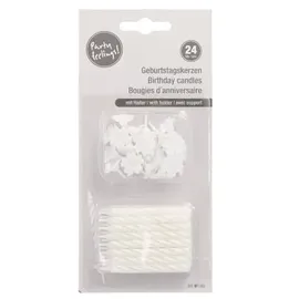 Papstar Geburtstagskerzen 6 cm 24 St. Weiß