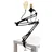 Pronomic CM-100BG Studio Großmembranmikrofon XLR-Kondensatormikrofon inkl. Popkiller und Mikrofonarm (mit Mikrofonspinne, Etui, Windschutz, Reduziergewinde, Mikro Popschutz, Tischklemme) schwarz