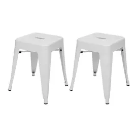 Mendler HWC-A73 Hocker 2er-Set 0 x 0 x 0 cm weiß