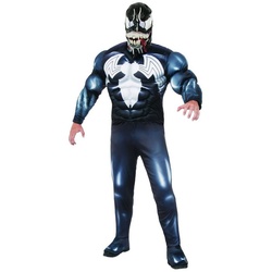 Rubie ́s Kostüm Comic Venom, Gepolstertes Marvel Superheldenkostüm im Comic-Stil schwarz XL