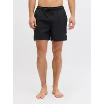 JACK & JONES Badeshorts JPSTMAUI TROPIC SOLID Schwarz XXL