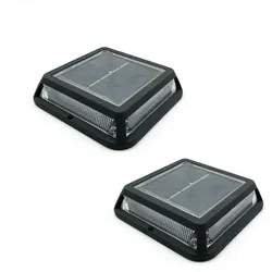 2er-Set Solarleuchten D12cm Schwarz Lumisky