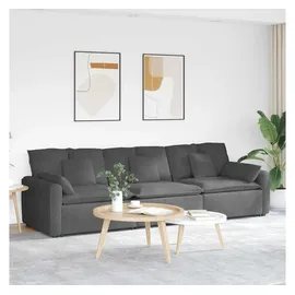 vidaXL Modulares Sofa mit Kissen Dunkelgrau