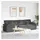 vidaXL Modulares Sofa mit Kissen Dunkelgrau