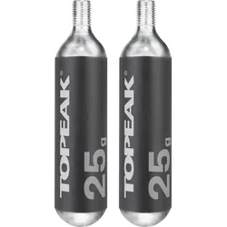 Topeak 25g CO2-Kartuschen mit Gewinde (2er Set) ONE SIZE 