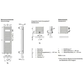 Zehnder Metropolitan Spa Badheizkörper 1540 x 400 mm 500 W weiß