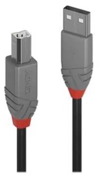 LINDY 2m USB 2.0 Typ A an B Kabel Anthra Peripheriegeräte & Zubehör & Adapter - USB & Thunderbolt