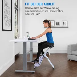 capital sports Azura Heimtainer, Deskbike mit Magnet-Widerstand, Heimtrainer-Fahrrad Klappbar, Fitness Fahrrad Heimtrainer, Schreibtischfahrrad fü... - Weiß