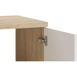 byLIVING Waschbeckenunterschrank Nebraska 60 x 59 x 31,5 cm Braun/Weiß