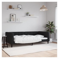 furnicato Bett Tagesbett Schwarz 90x200 cm Samt schwarz