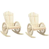 vidaXL Adirondack-Schaukelstühle 2 Stk. Massivholz Tanne