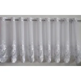 Stickereien Plauen Anika Durchzuglöcher 170 x 35 cm Transparent/Weiß 1 St