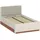 Forte Bettgestell "Milles", beige (sand, terrakotta, sand), B:125,2cm H:90,7cm L:205,2cm, Betten, Bettgestell, aufklappbarer Lattenrost und gepolstertes Kopfteil