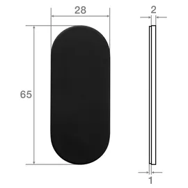 SOTech Blindrosette oval Edelstahl Schwarz 65x28
