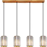 Nowa RUN 4-flg. 88 cm schwarz braun Rauch Glas Metall