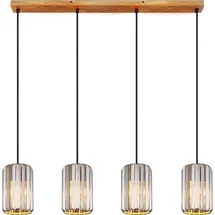 Nowa RUN 4-flg. 88 cm schwarz braun Rauch Glas Metall