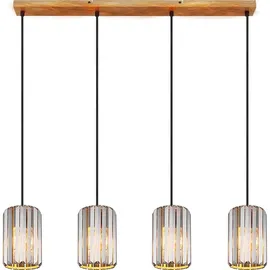 Nowa RUN 4-flg. 88 cm schwarz braun Rauch Glas Metall